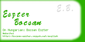 eszter bocsan business card